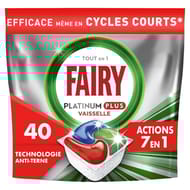 Fairy platinum plus vaisselle technologie anti-terne original x40 capsules 0.481kg