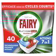 Fairy platinum plus vaisselle propreté intense brise fraîche x40 capsules 0.481kg