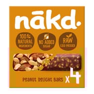 Nakd barre céréalière cacahuète peanut delight x4 140g