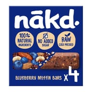 Nakd barre céréalière myrtille blueberry muffin x4 140g