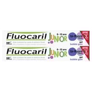 Fluocaril dentifrice junior 6-12ans bubble gum 2x75ml