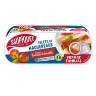 Saupiquet filets de maquereaux sauce tomate et basilic - 226g
