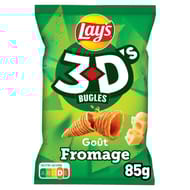 Lay's biscuits apéritifs 3d's saveur fromage 85g