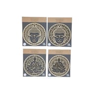 Deco murale bouddha bois d40cm