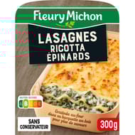 Fleury michon lasagnes ricotta & épinards 300g