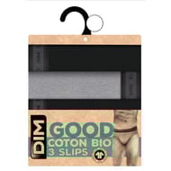 Lot de 3 slips ligne Good Dim 9MJ NOIR/GRIS PERLE/NOIR T3