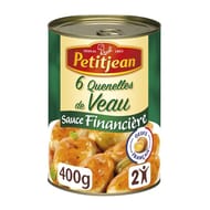 Petit jean quenelles de veau sauce financière x6 - la boite de 400g
