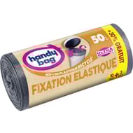 Handy bag sac poubelle fixation elastique 50l +30% gt