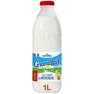 Grandlait lait frais de montagne entier bouteille 1l