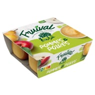 Fruival compote pomme poires coupelles 4x100g - 400g