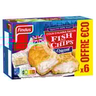 Findus colin d'Alaska msc façon fish & chips 6 filets 600g offre éco