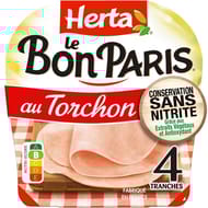 Herta le bon paris torchon conservation sans nitrite 4 tranches 140g
