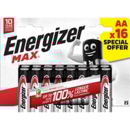 Energizer pack de 16 piles alcaline max AA offre speciale