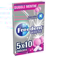 Freedent chewing-gum sans sucres bubble menthe 5x10 - 70g
