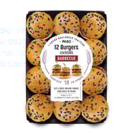12 barbecue burgers coctail 210g