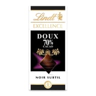 Lindt excellence tablette de chocolat noir doux 70% de cacao 100g