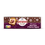 Jacquet mini pain d'épices figues 14 tranches pour foie gras 140g