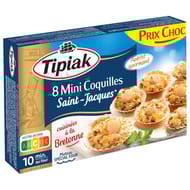 Tipiak mini coquilles st jacques à la bretonne 100g prix choc