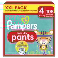 Pampers baby dry pants couches culottes giga t4 x 108