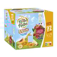 Pom'potes compotes gourdes 5 fruits rouges et jaunes 72x90g