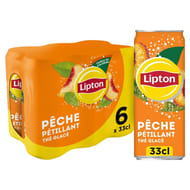 Lipton petillant peche 6x33cl