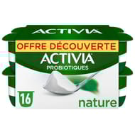 Activia bifidus nature 16x125g offre découverte