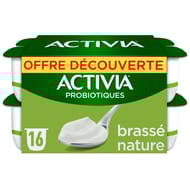 Activia bifidus brassé nature 16x125g Offre Découverte