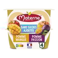 Materne compotes duo pomme, mangue, pomme, passion 4x100g -400g
