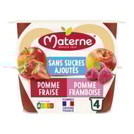 Materne ssa duo pomme fraise / pomme framboise 4x100g - 400g