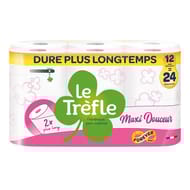 Le trefle papier toilette maxi douceur fsc blanc x12 =24