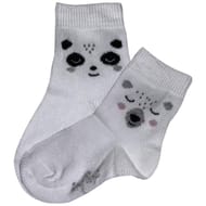 2 paires de mi chaussettes bébé fantaisie mixte Influx BLANC 18\20