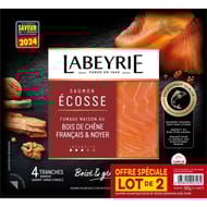 Labeyrie saumon Atlantique d'Ecosse fumé 2 x 4 tranches - 2 x 130g