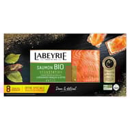 Labeyrie saumon Atlantique bio fumé au bois de hêtre 8 tranches 215g