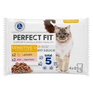 Perfect fit pâtée pour chat stérilisé au poulet et au saumon en sauce 4x85g