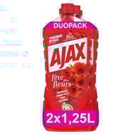 Ajax nettoyant ménager fête des fleurs air frais coquelicot 2x1.25l