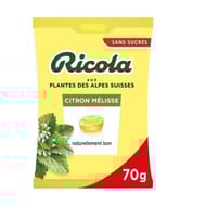 Ricola citron mélisse sans sucre sachet 70g