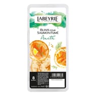 Labeyrie 8 blinis spécial saumon fumé à l'aneth 200g