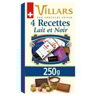 Villars assortiment de chocolats 4 recettes lait et noir 250g