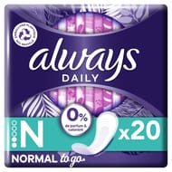 Always daily fresh normal protege-slip individuelles 0% de parfum x 20