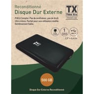Trax data disque dur reconditionné 500gb usb3.0 noir