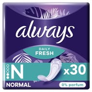 Always daily fresh protege-slips normal 0% de parfum taille m x 30