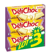 Délichoc chocolat blanc lot de 3 x 150g