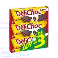 Delichoc chocolat noir x3 450g