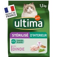 Ultima chat sterilises d'interieur 1.5kg
