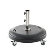 Pied de parasol pimano beton 50kg avec 4 roues noir