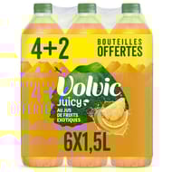 Volvic juicy fruits exotiques 4+2x1.5l gratuits