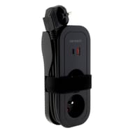Zenitech bloc nomade 2x16A+USB+A+C 3.4A3G1 1,6m