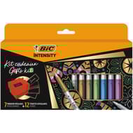 Marqueur intensity métaliques premium x7 + 12 etiquettes