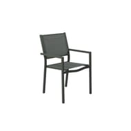 Fauteuil alu textylene empilable 55x55x87cm