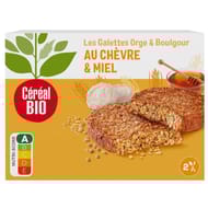 Céréal bio galettes orge et boulghour au chèvre et miel 200g